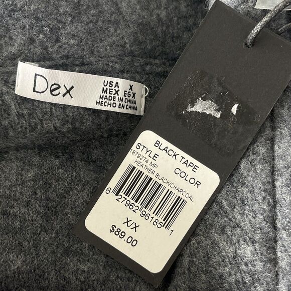 Black Tape Dex SZ X (0X) Fleece Jacket Button Up Long Sleeve Pockets Gray Womens - Picture 7 of 10